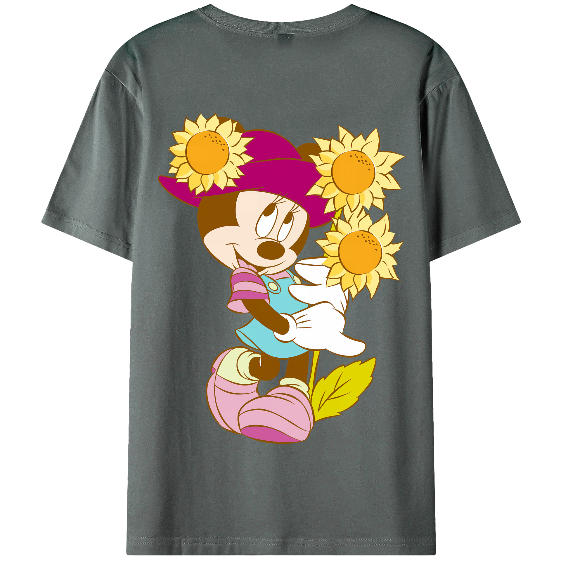 （画像用） ミッキーマウス Mickey Mouse 綿100％半袖Tシャツ（背面プリント）